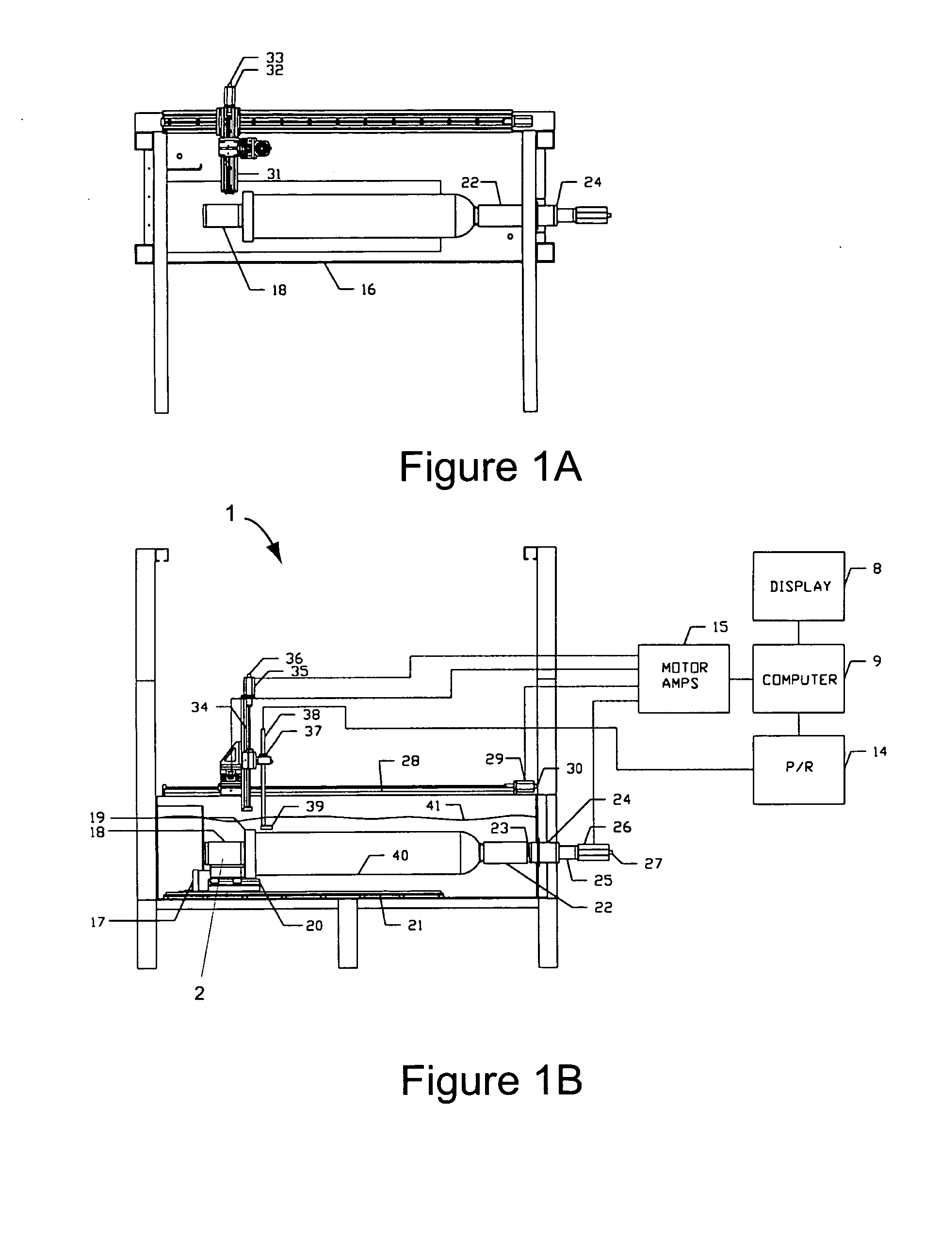 Device and method designed for ultrasonically inspecting cylinders for longitudinal and circumferential defects and to measure wall thickness