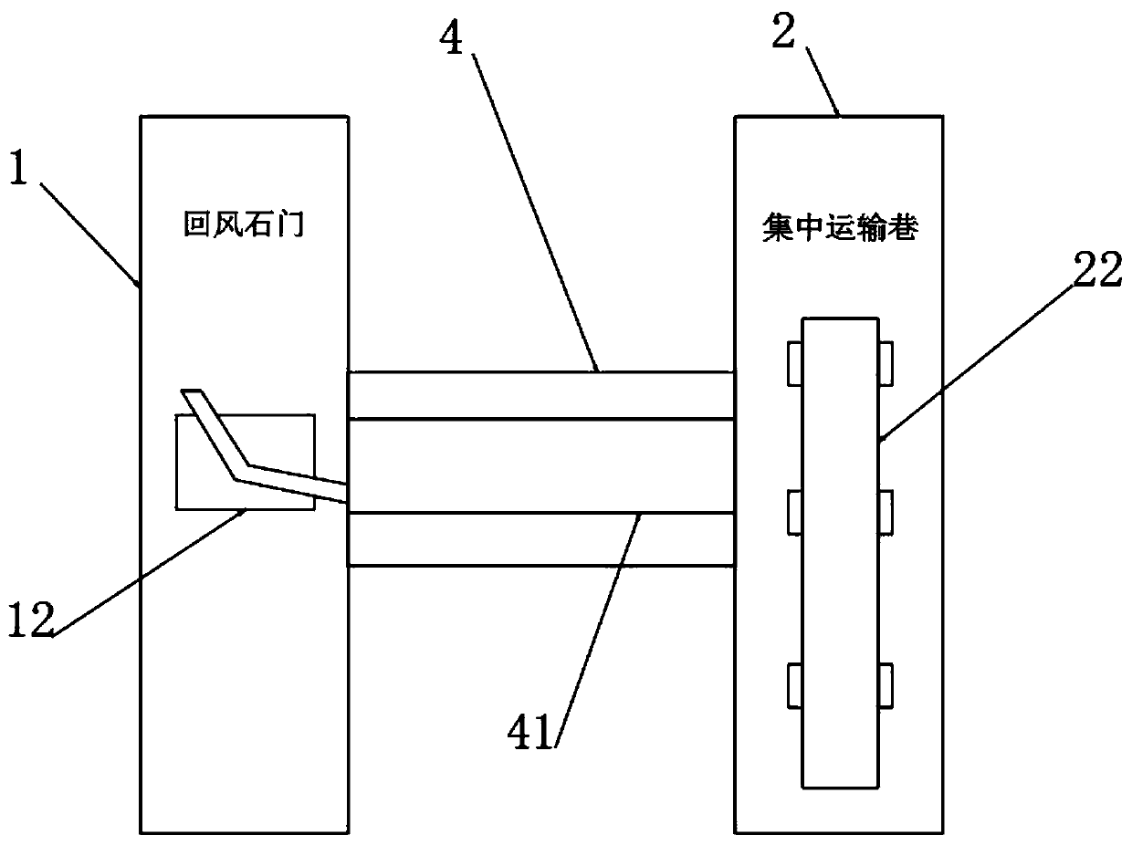 A return air Shimen coal gangue distribution system