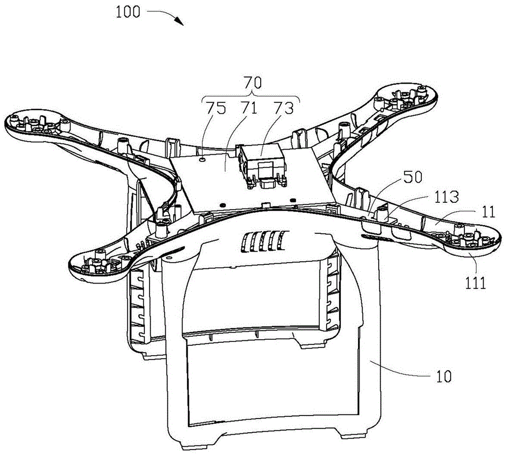 Shock-absorbing support and flight equipment using the same
