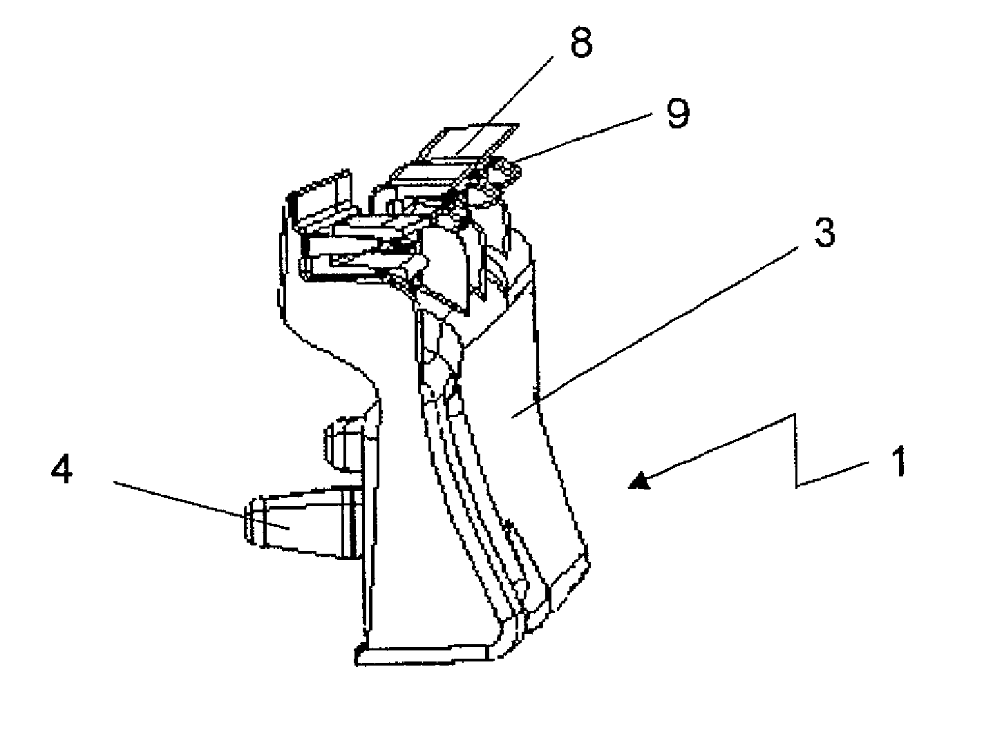Mounting strip for mounting a formed part on a chassis body of a motor vehicle