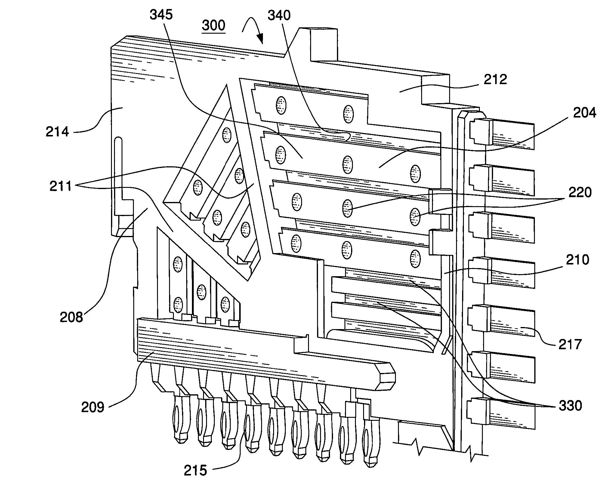 Mechanically robust lead frame assembly for an electrical connector