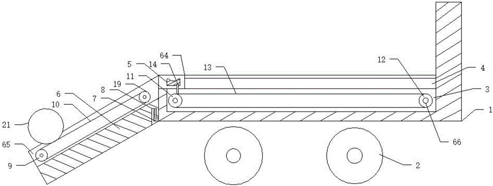 Automatic loading and unloading compartment of cable shaft disc of electric power equipment