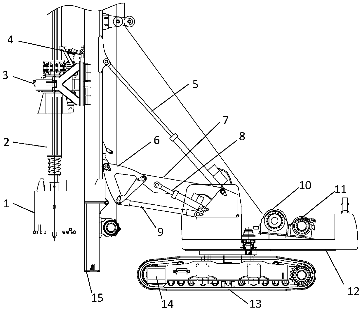 A hydraulic-electric hybrid drive rotary drilling rig