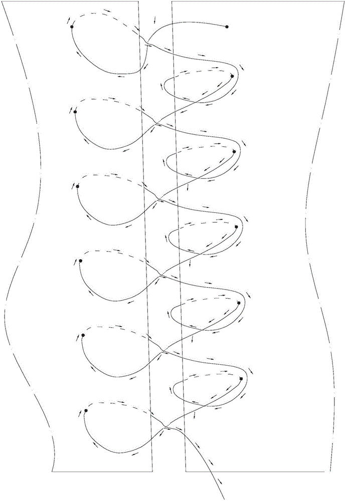 Stitching method for piecing and suturing cloth