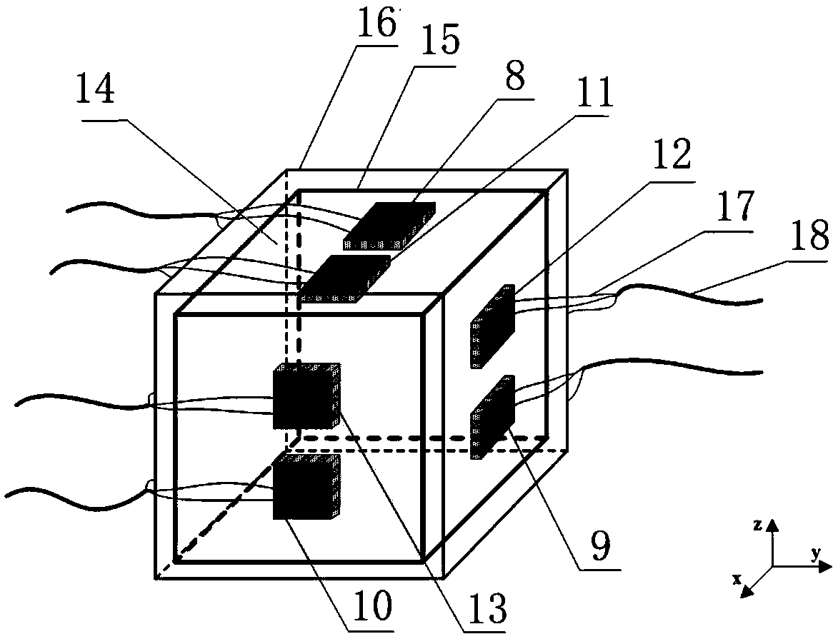 Preparation method of total stress sensor based on cement-based piezoelectric composite material components