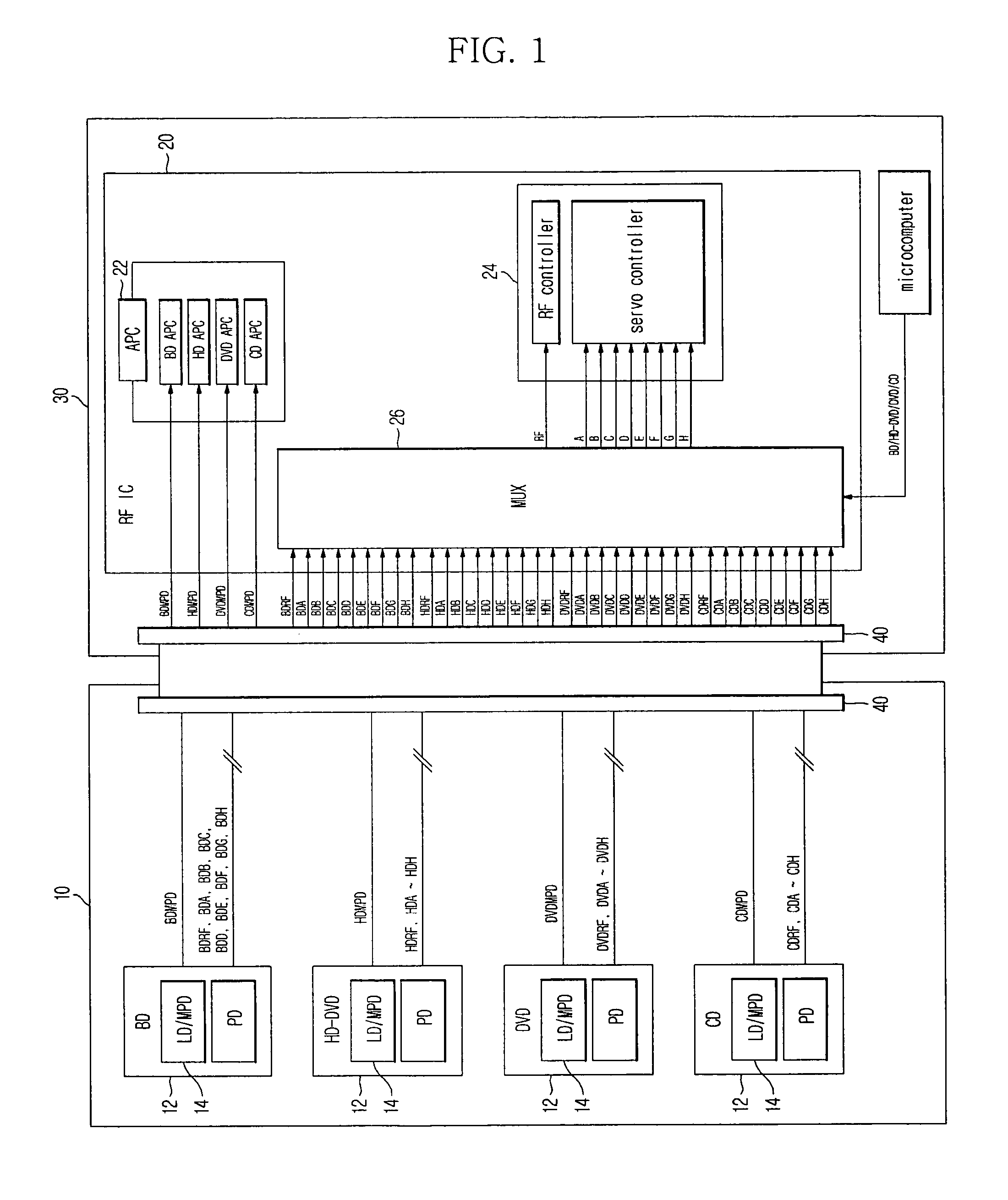 Interface device for optical recording and/or reproducing apparatus