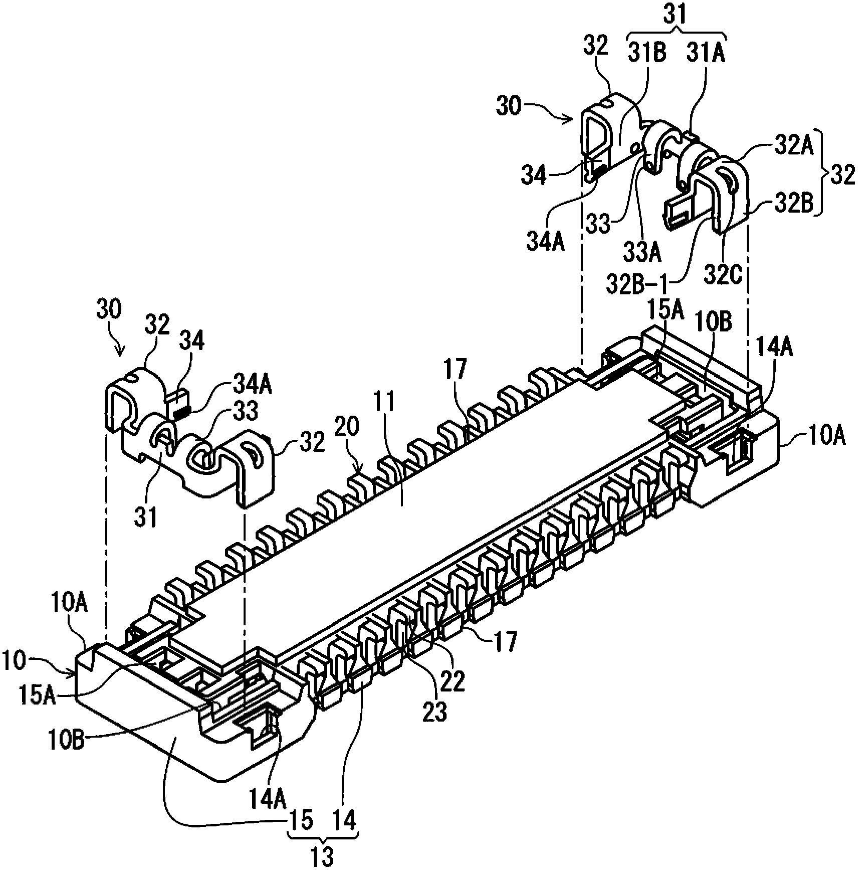 Electric connector assembly, plug type connector and socket type connector