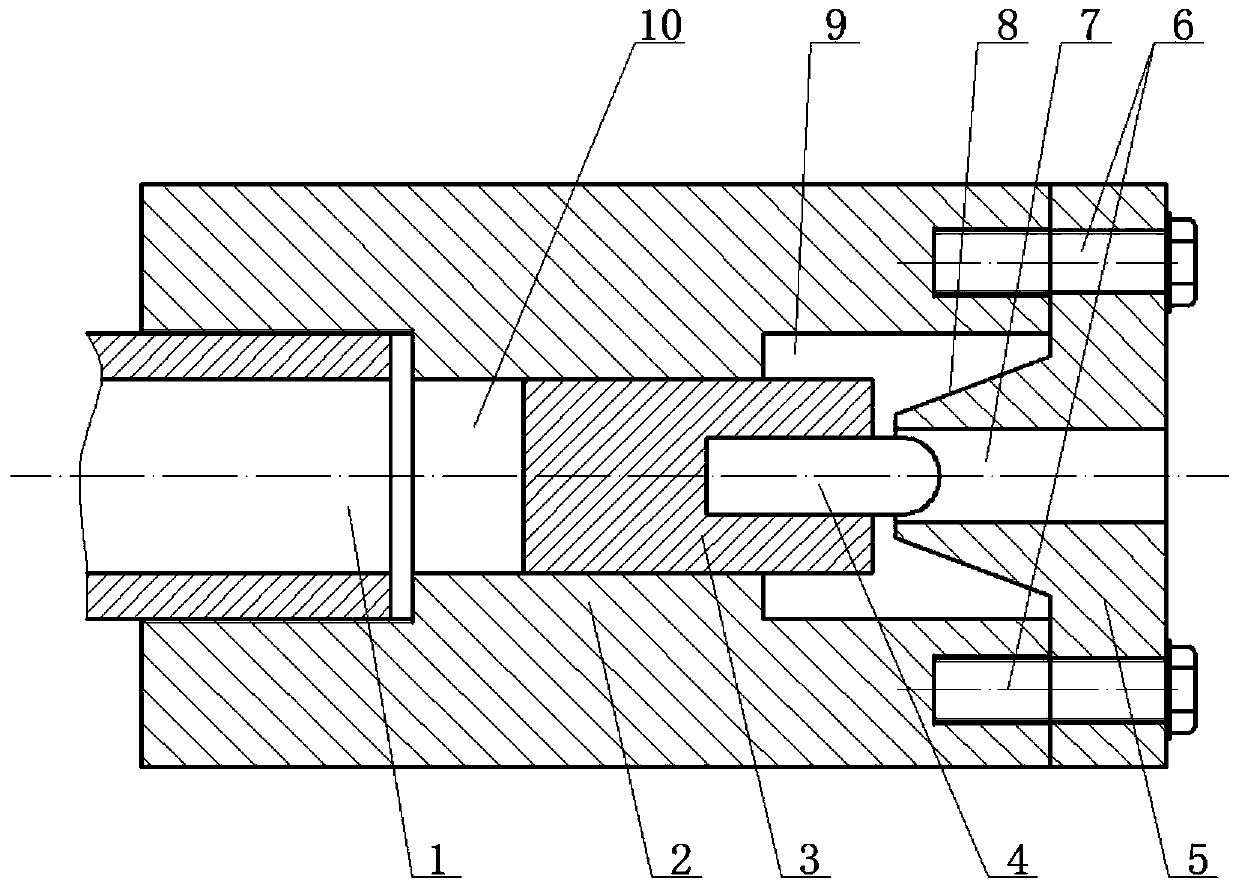 A sub-caliber projectile launch and separation device