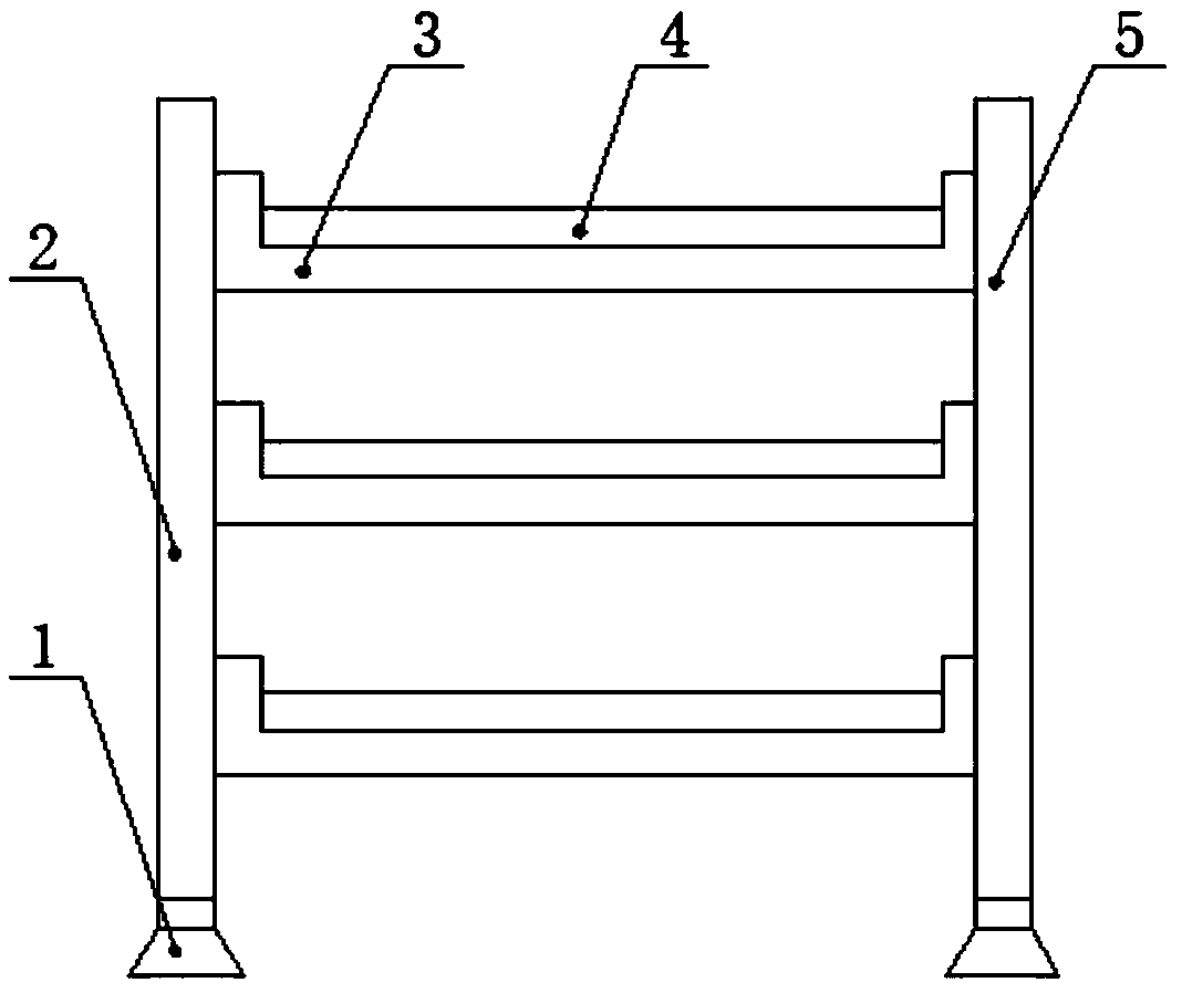 Storage rack for motor shafts of multiple specifications
