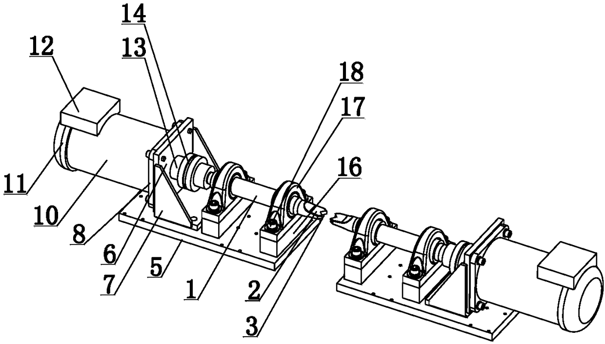 Plastic chemical barrel shell breaking device used for recycling