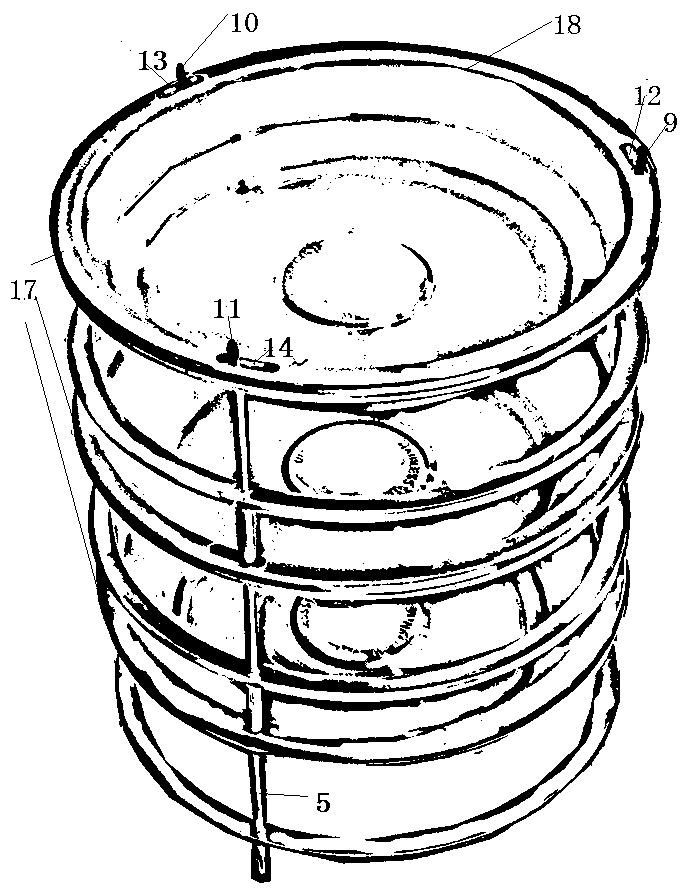 Multilayered combined disk rack