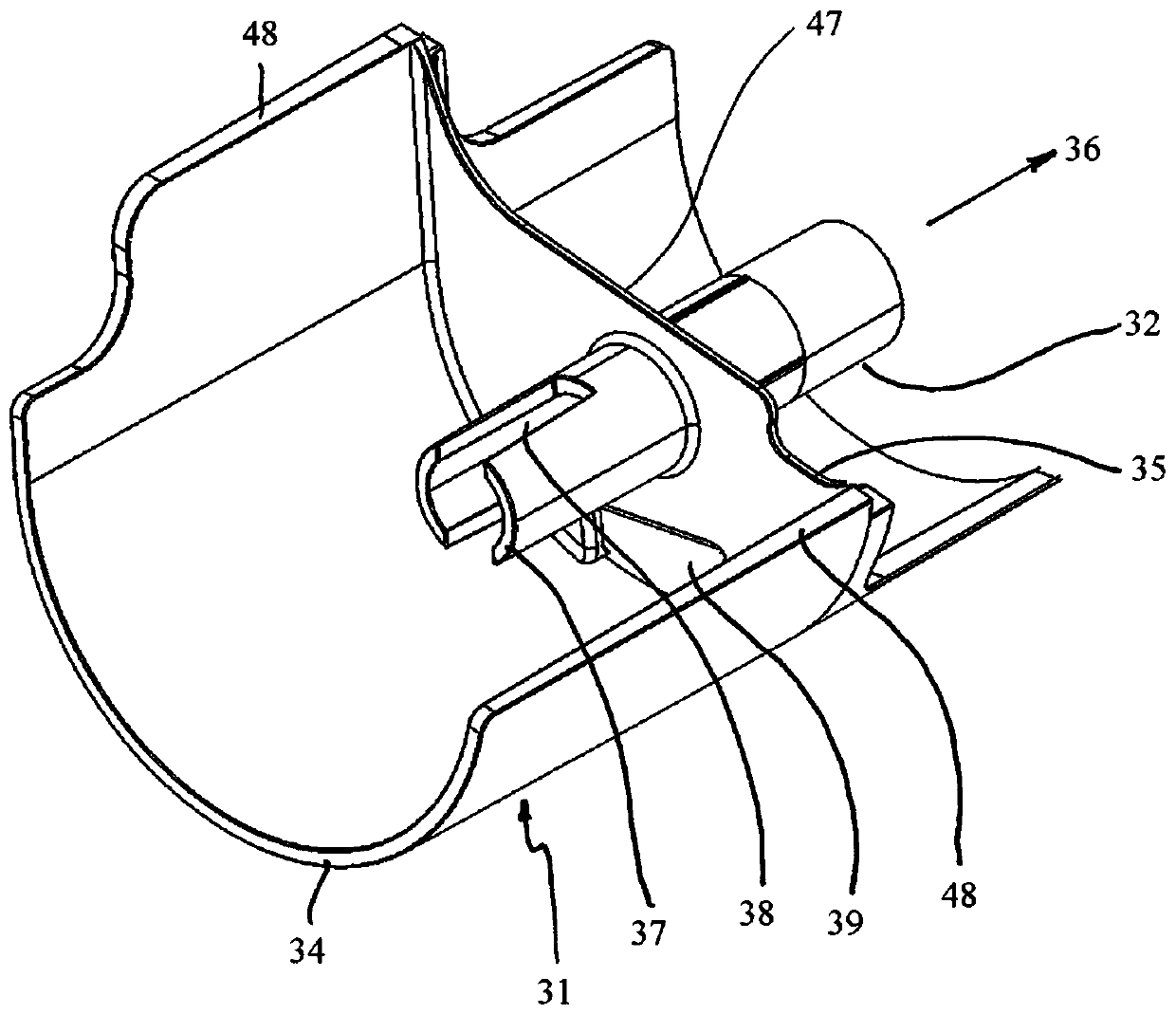 Transmission with a separate breather element