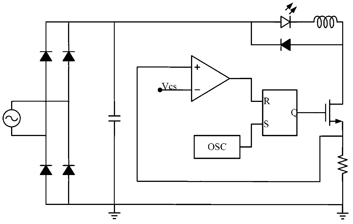 Constant-current drive circuit of LED switching power supply