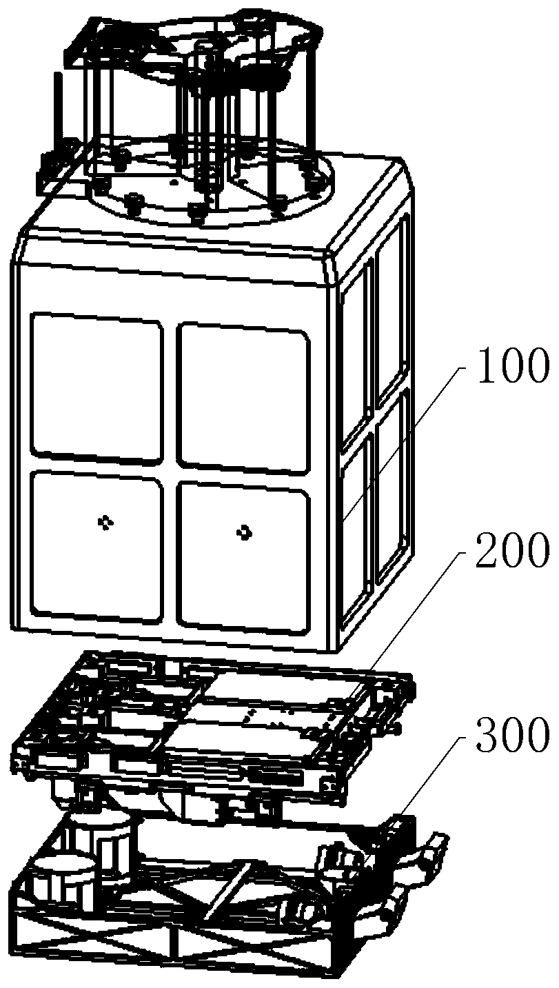 A space load docking locking and locking indicating interface device