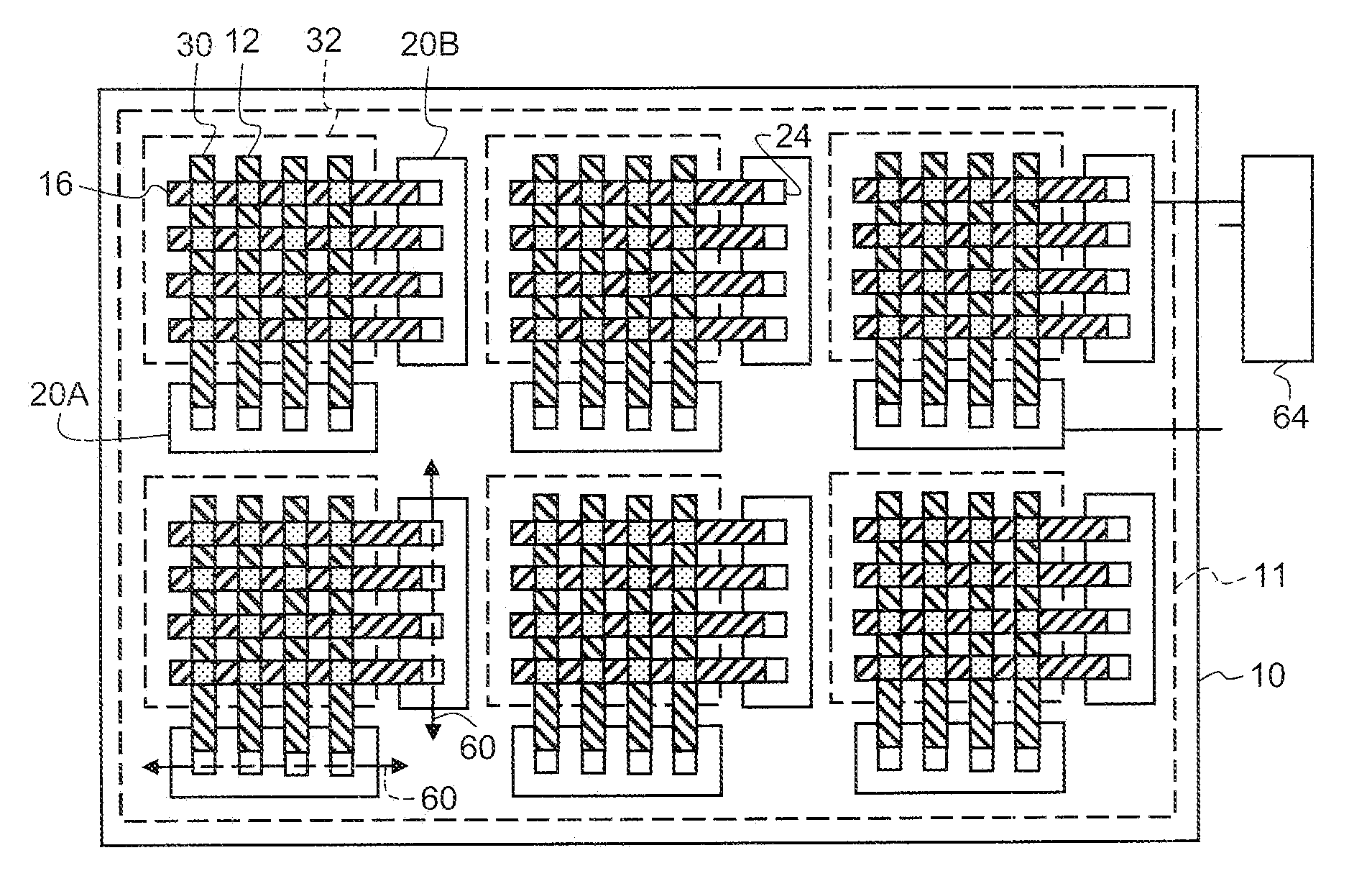 Chiplet display with oriented chiplets and busses