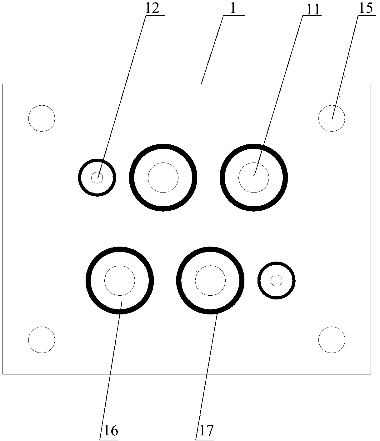 Transition device of hydraulic valve stand