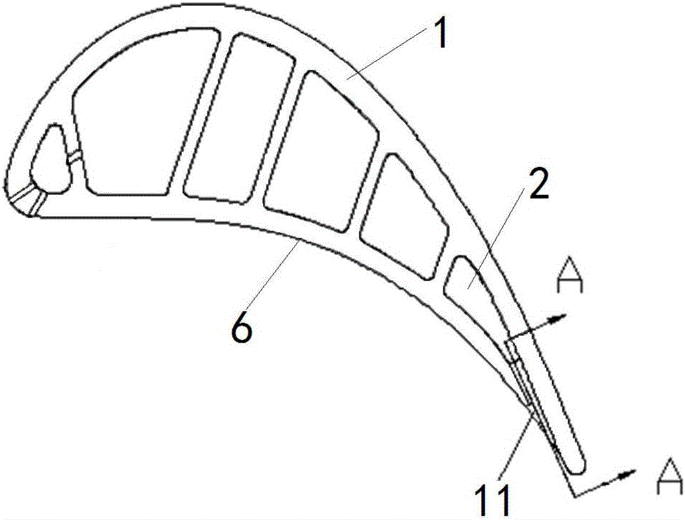 Tail edge cooling structure of turbine rotor blade and engine with tail edge cooling structure