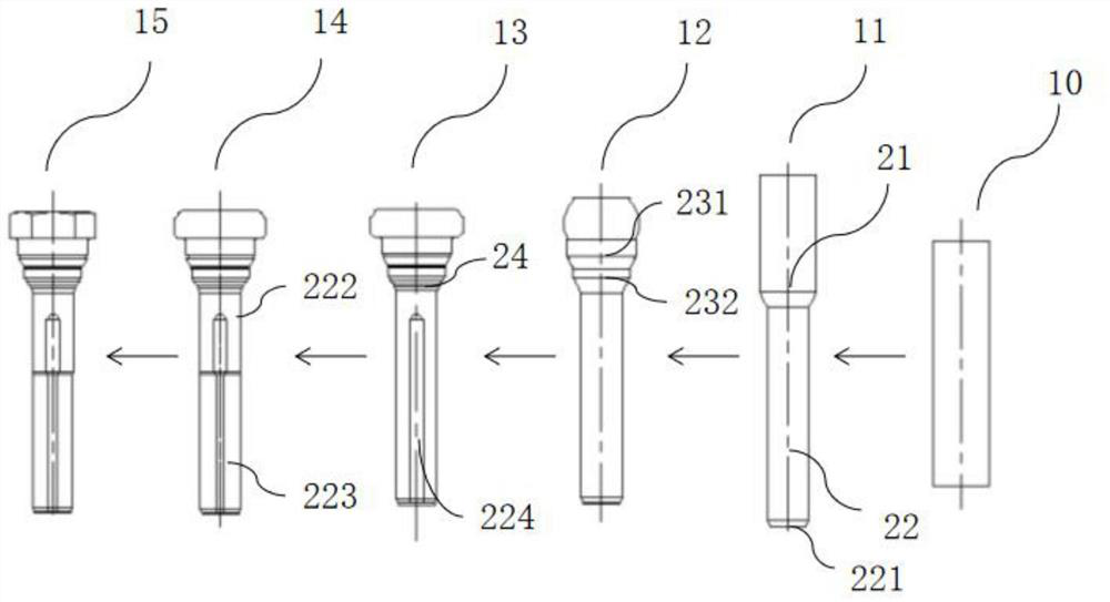 Bolt forming method and cold heading device