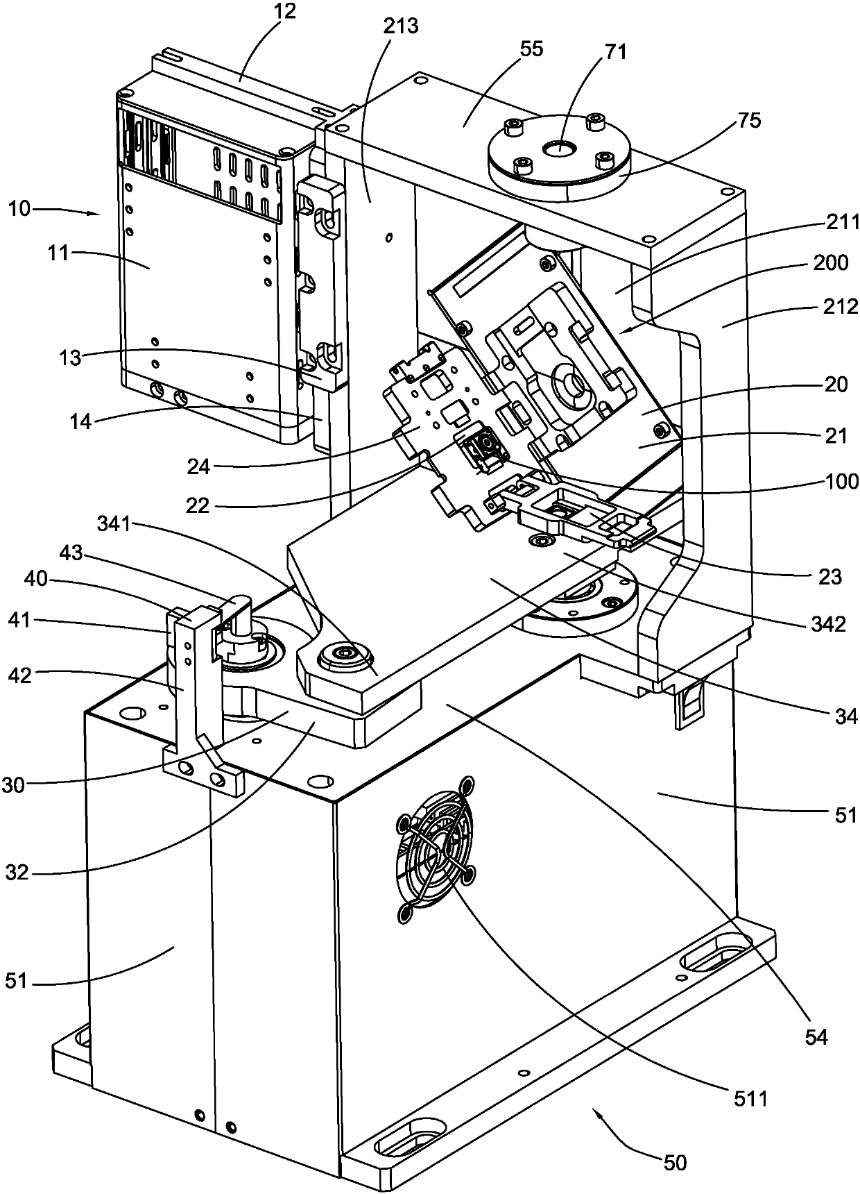 Camera module anti-shake test equipment and test method