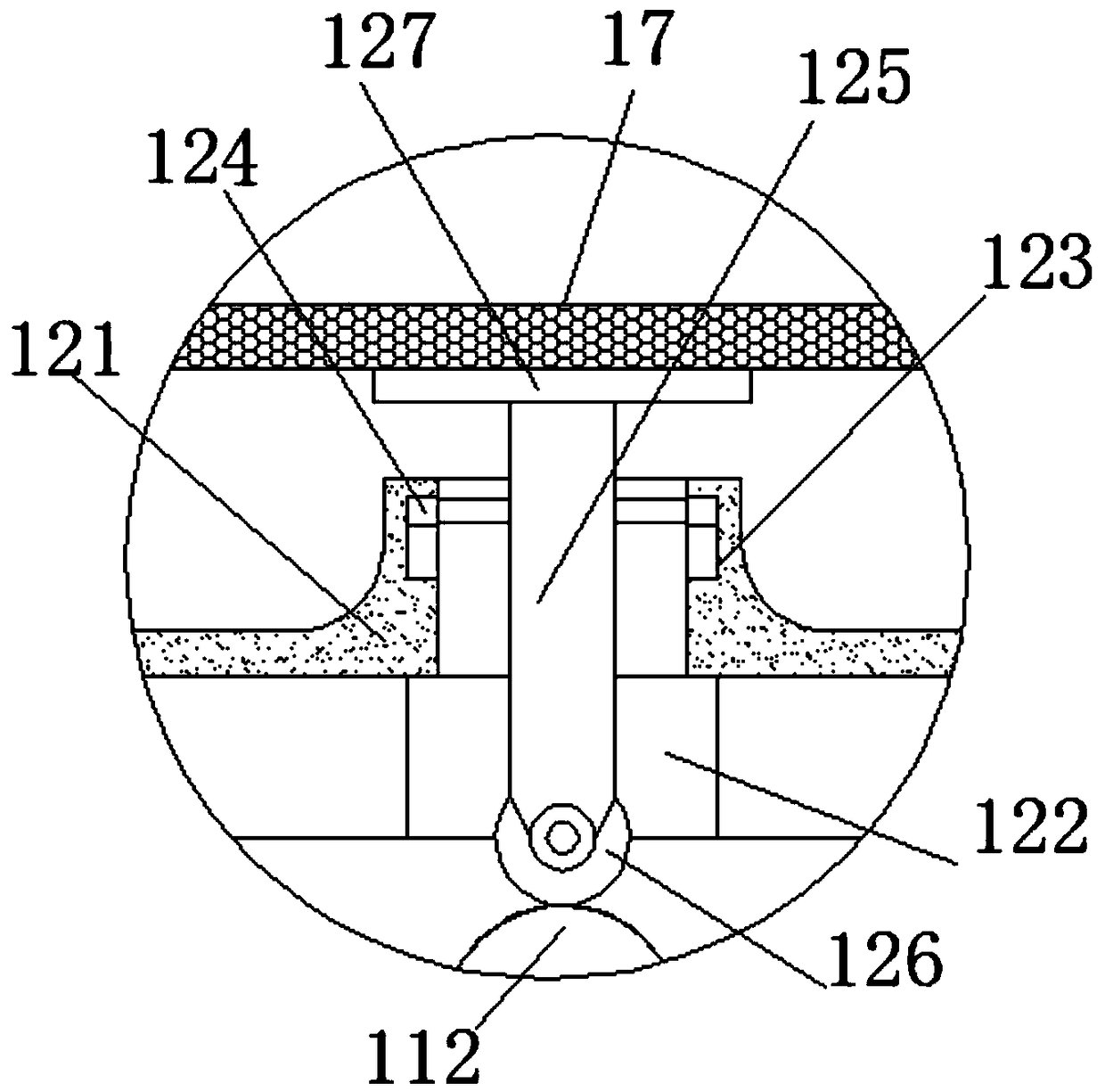 Sand removing treatment device of dascillidae based on double action of reciprocating circulation and percussive vibration