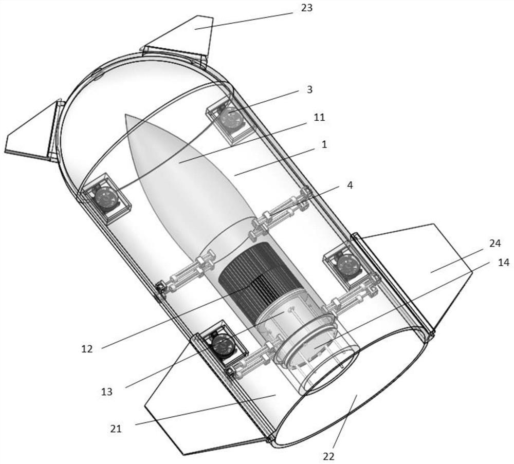 A penetrator for detection of extraterrestrial objects with atmosphere and solid surface