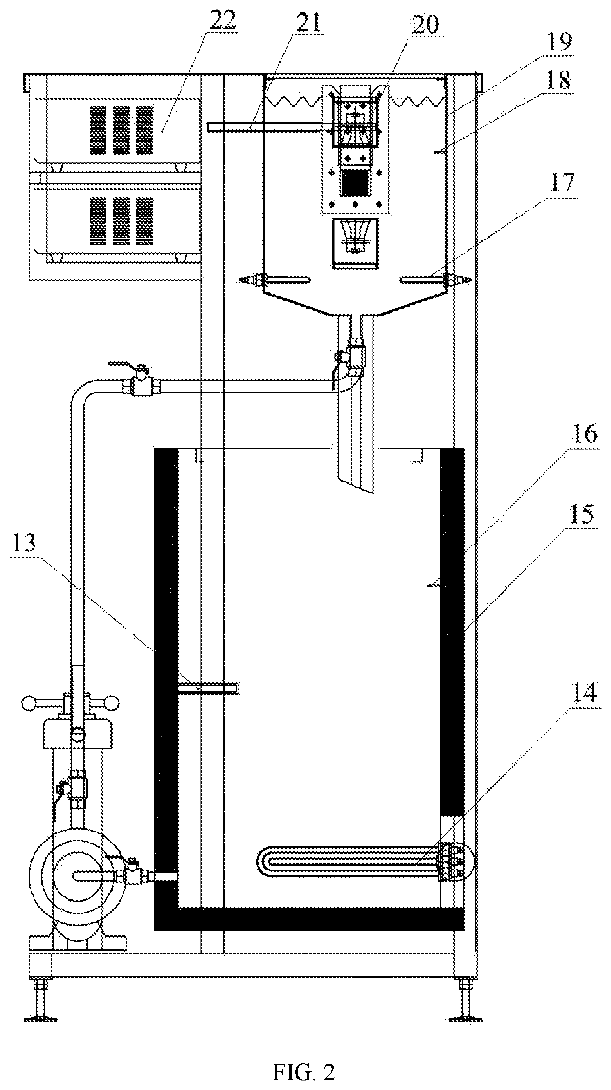 Feed-through ultrasonic cleaning system for winding of large-sized superconducting coils