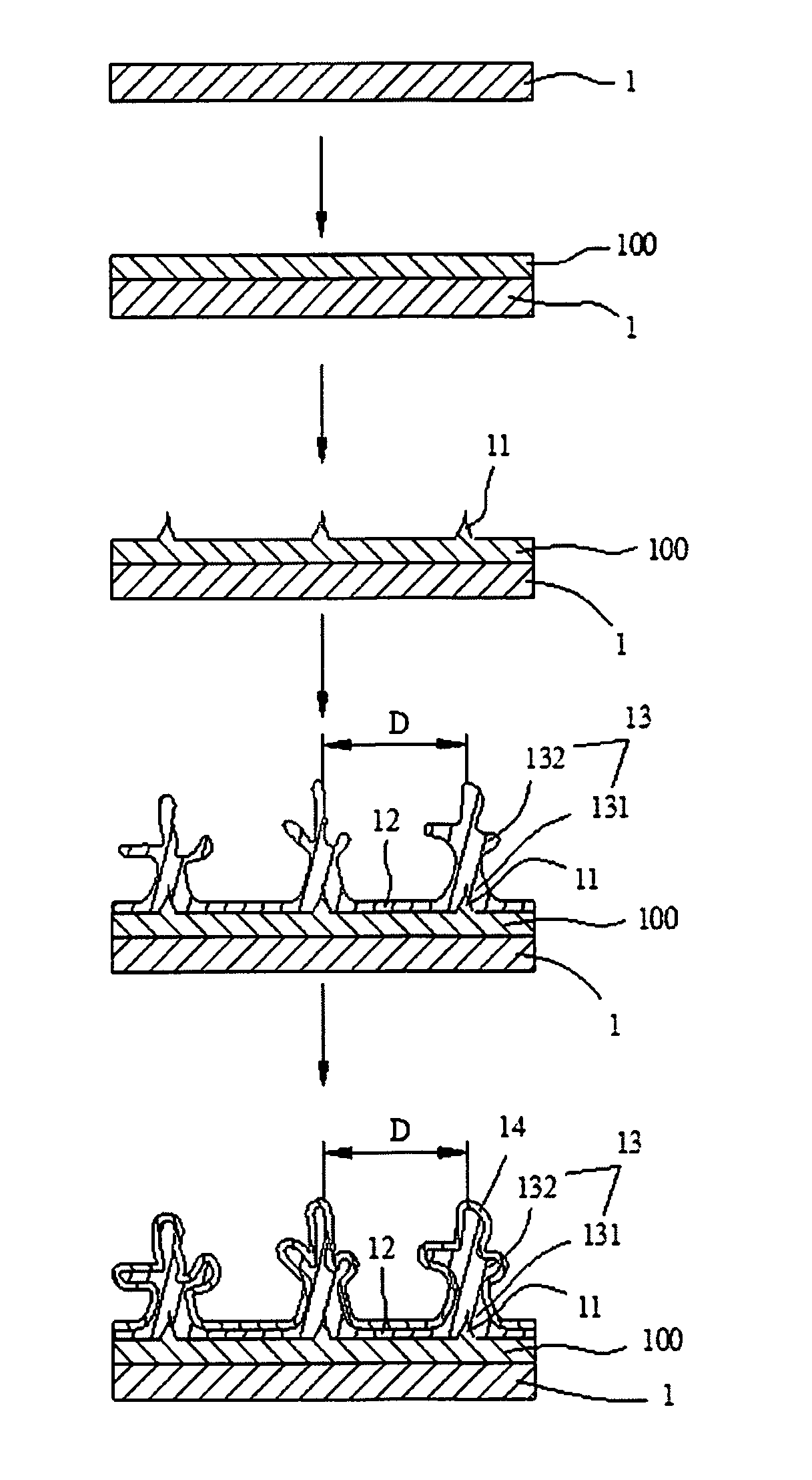 Heat transfer component with dendritic crystal structures and purpose and method of use for such a component