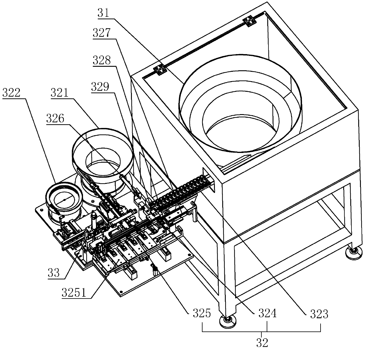 Integrated production line for covering and detecting relay base