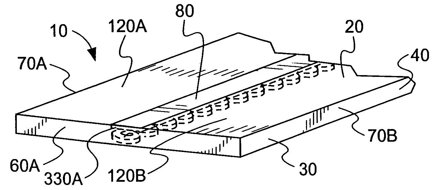 Portable surface member for conducting exercises of individuals