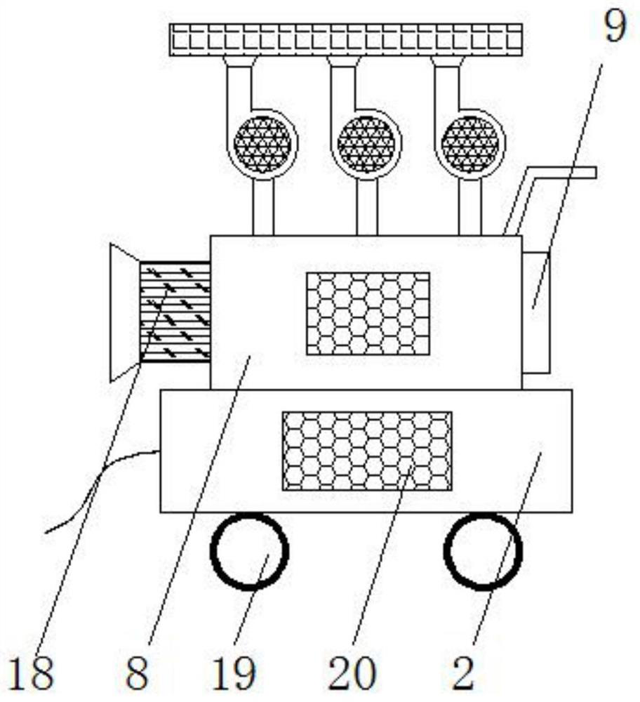 A bag-type dust collector with air box compartments