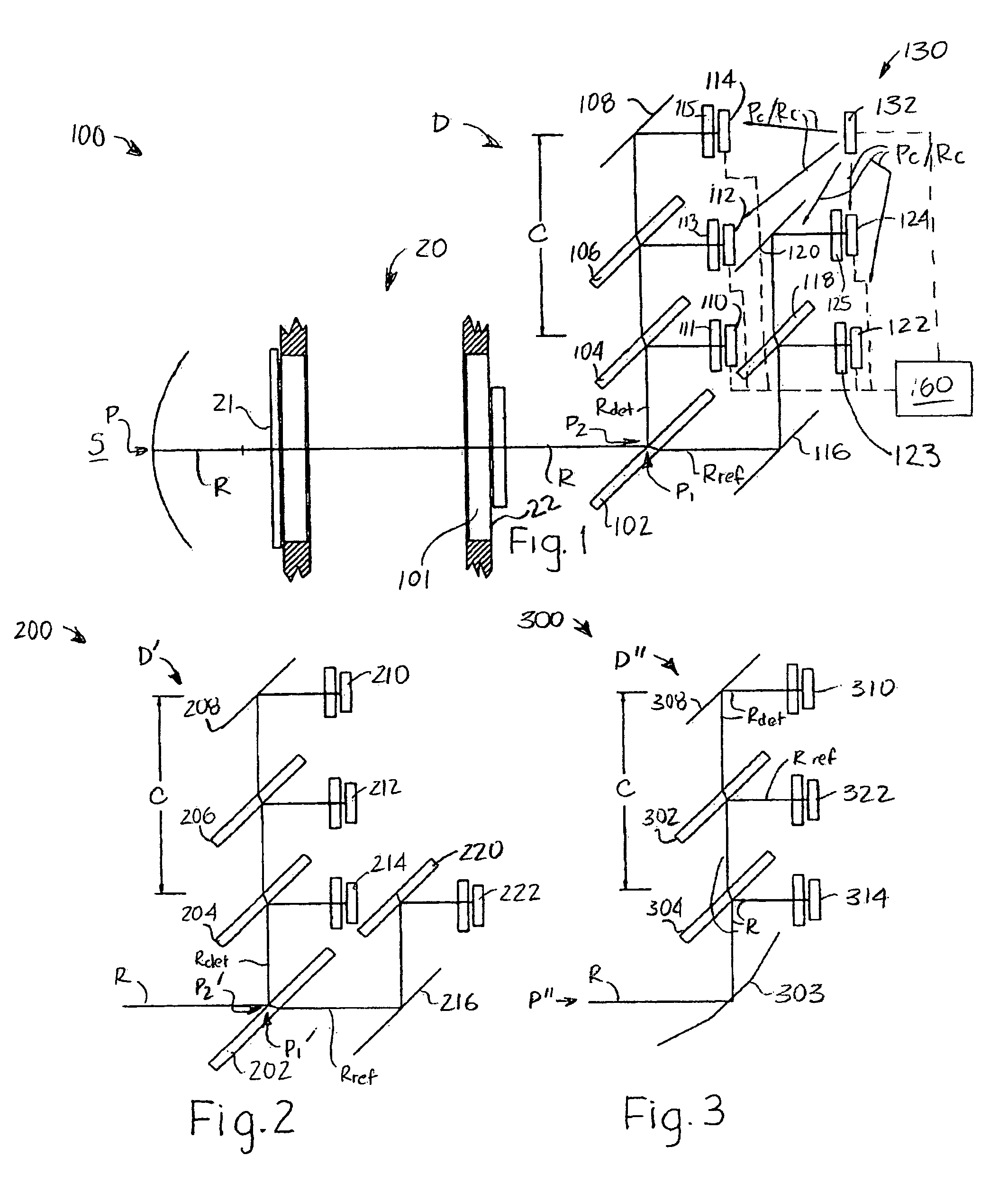 Ambient gas compensation in an optical system