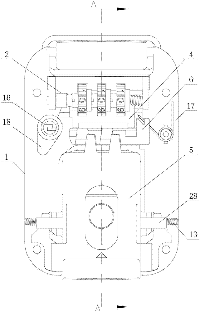 Suitcase lock and suitcase using same