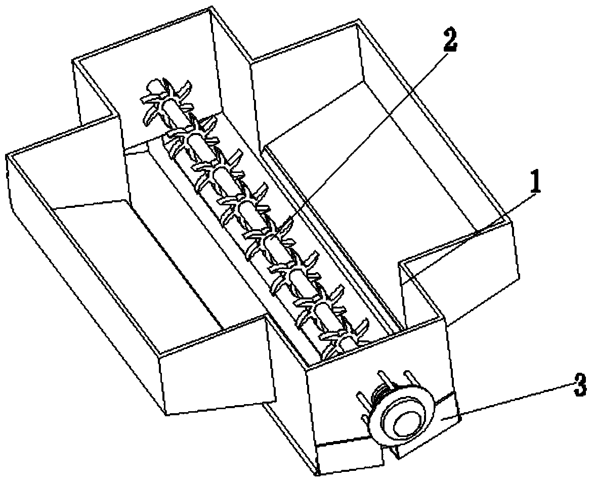 A material mixing device for roadside masonry intelligent robot