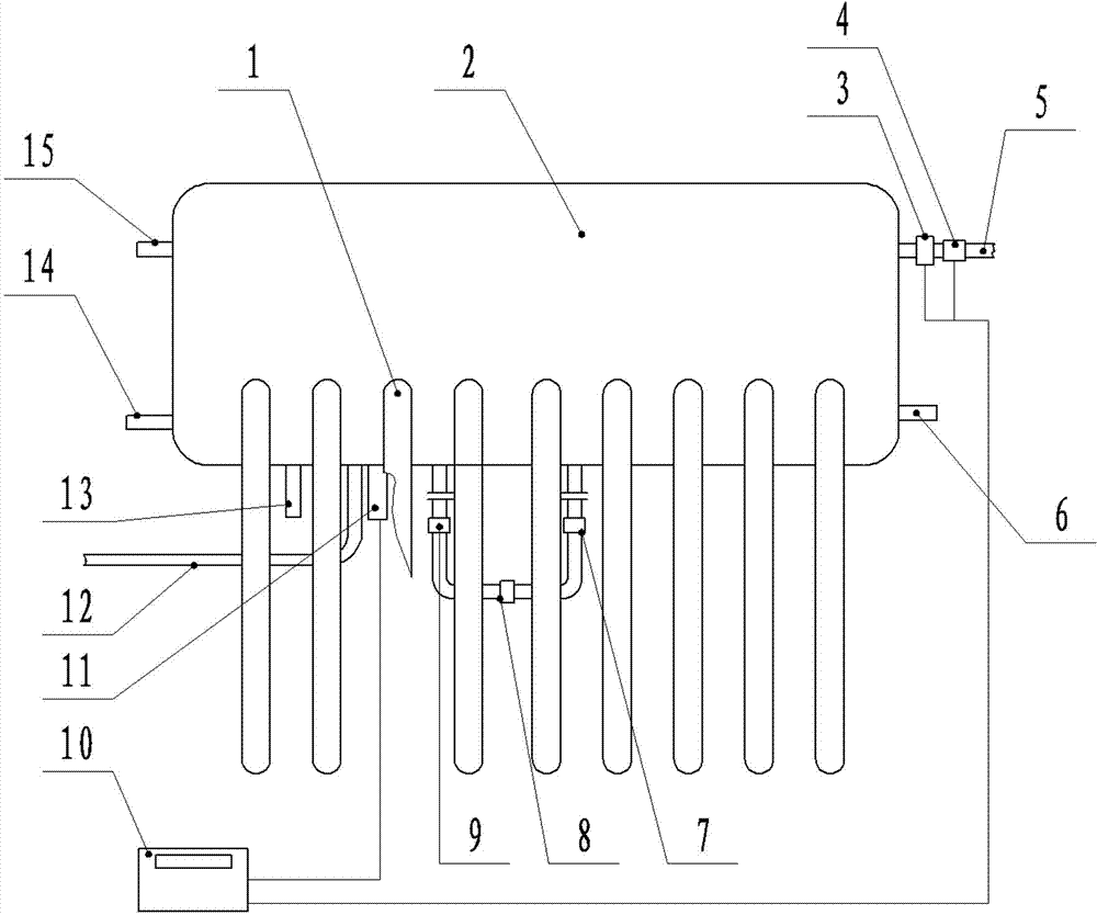 Air energy and solar energy combined double-water tank hot water supply device