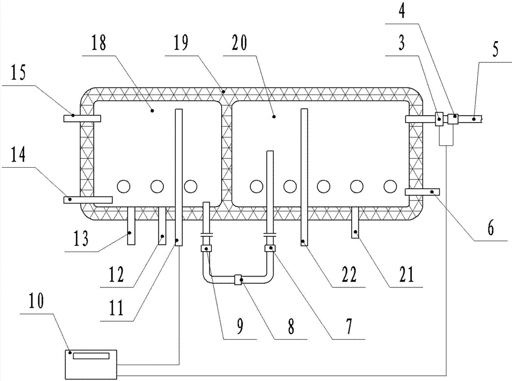 Air energy and solar energy combined double-water tank hot water supply device