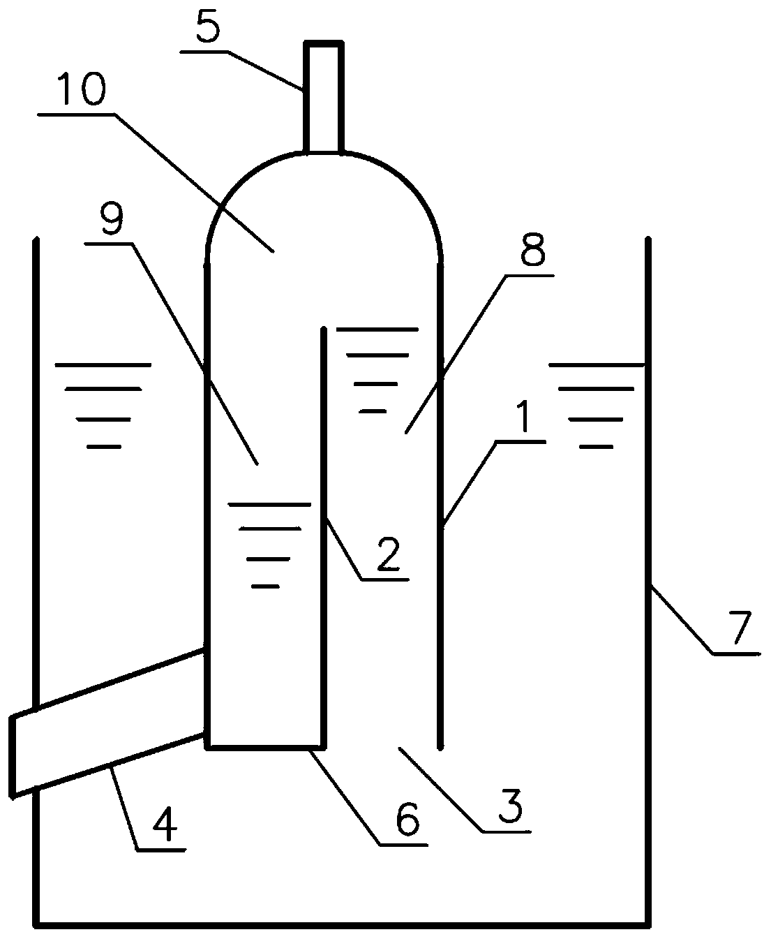 Flow adjusting device and mixing-clarifying tank