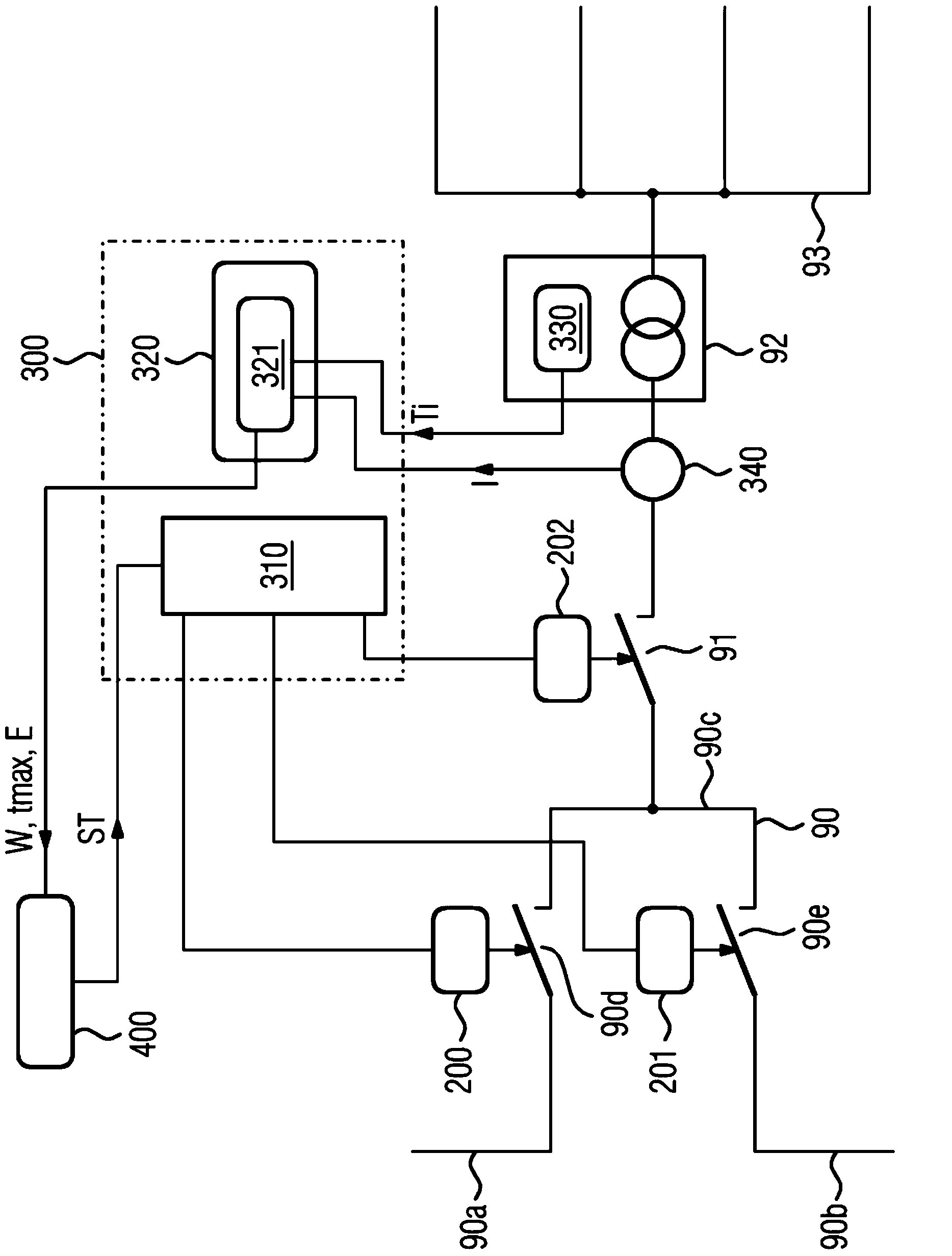 Electrical system and method for the operation thereof