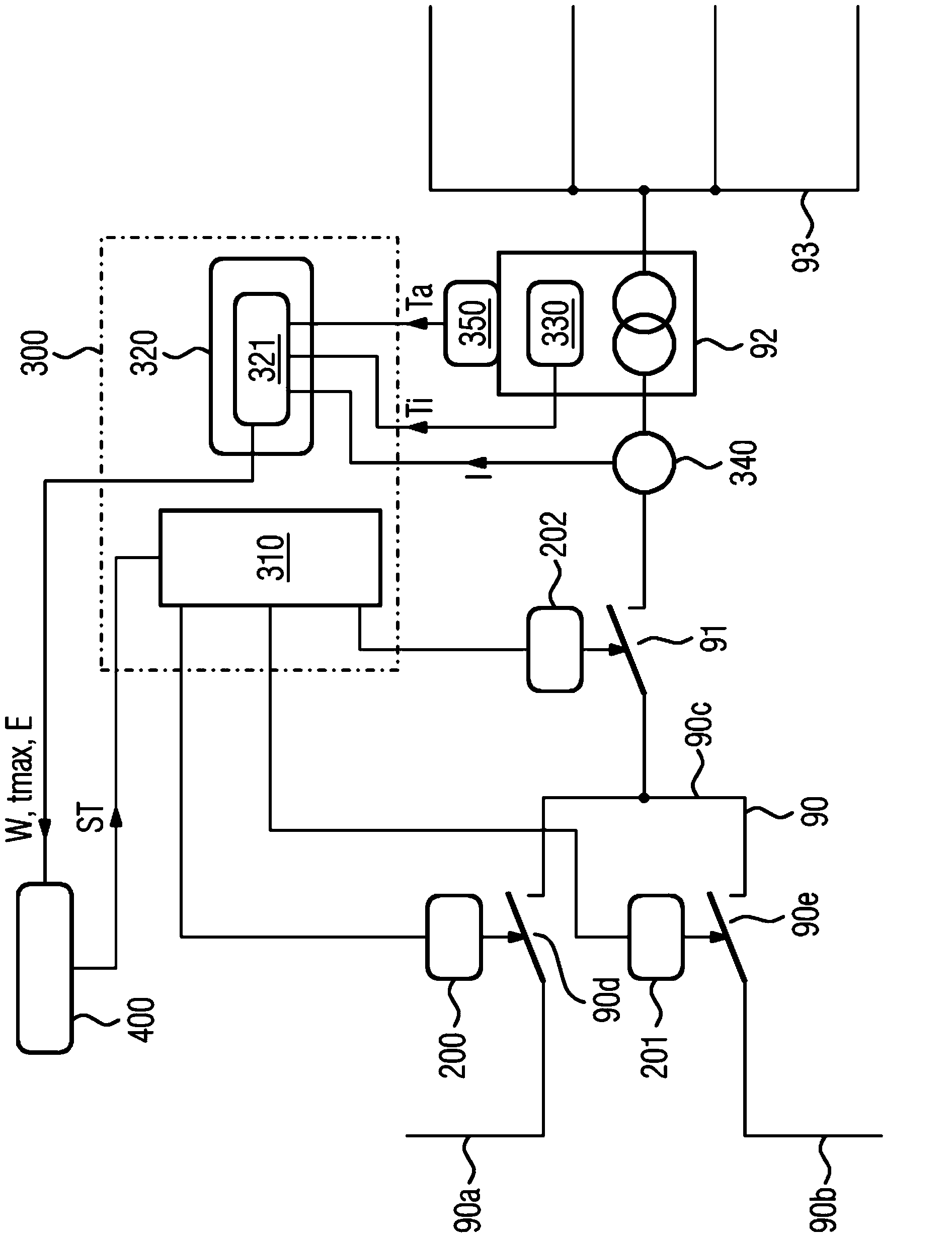 Electrical system and method for the operation thereof