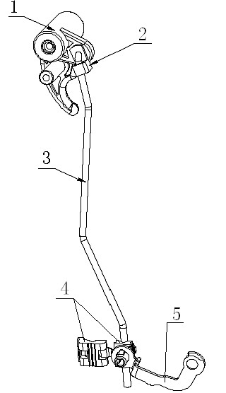 Car door lock outwardly-opening pull rod mechanism