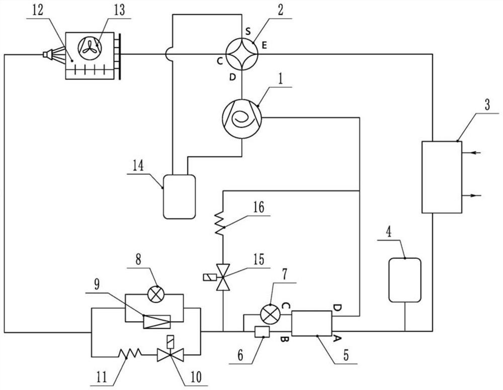 Air source heat pump hot water system and control method