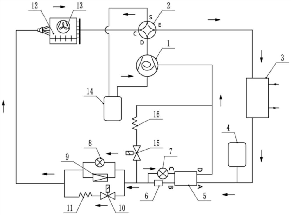 Air source heat pump hot water system and control method