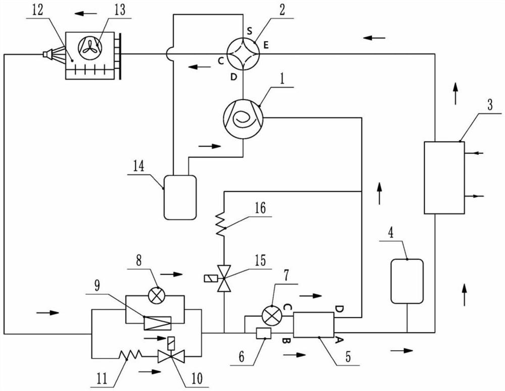 Air source heat pump hot water system and control method