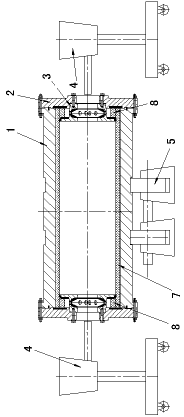 Centrifugal pouring processing method of papermaking dryer