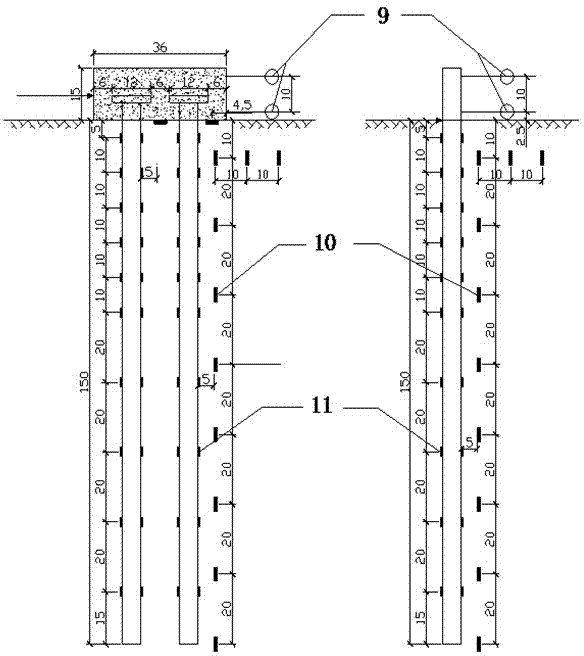 Prestressed concrete pipe pile horizontal bearing characteristic test model and test method