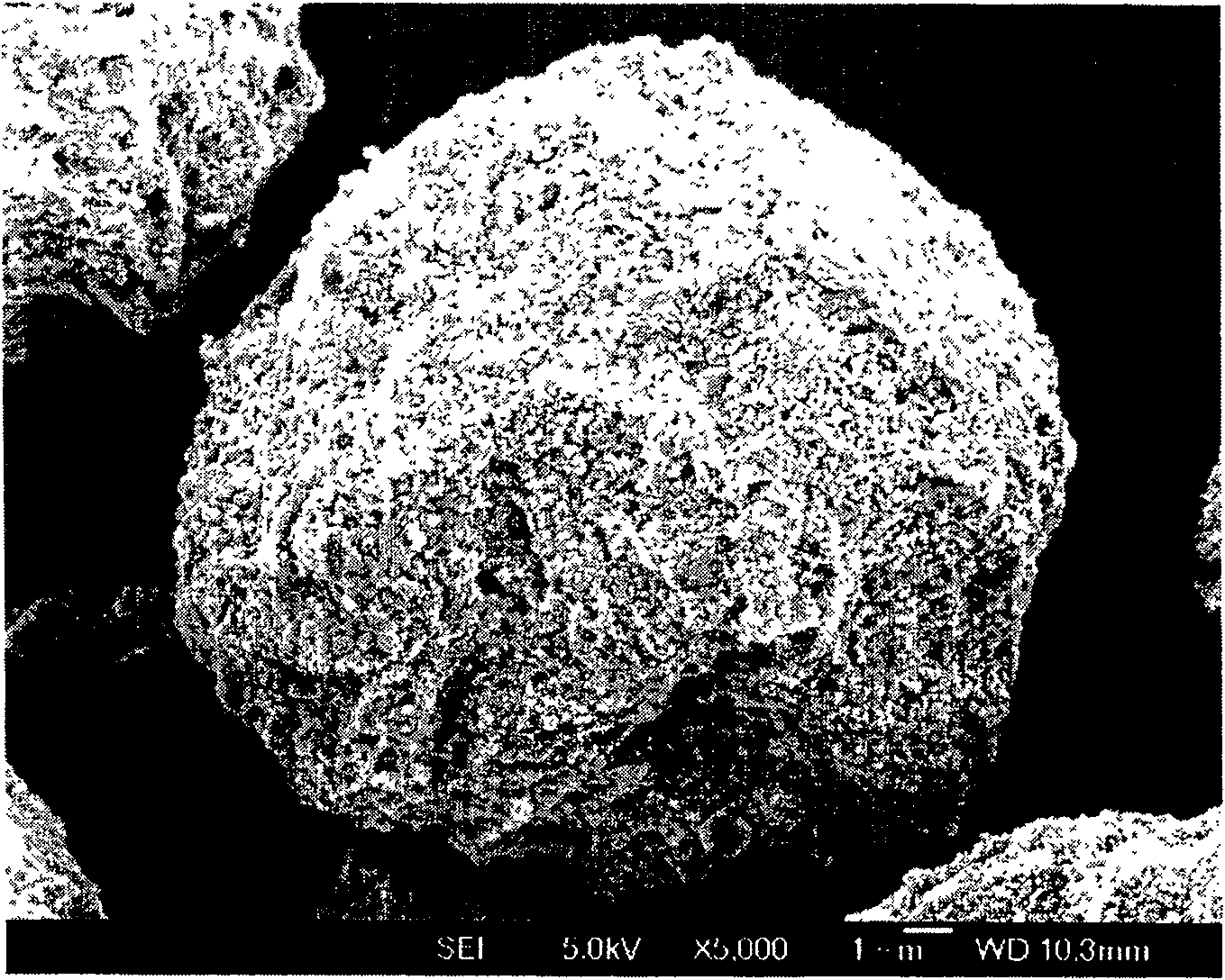 Compound material of anode fit for producing secondary battery and its produced battery