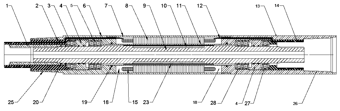 A motor for driving drilling tools downhole