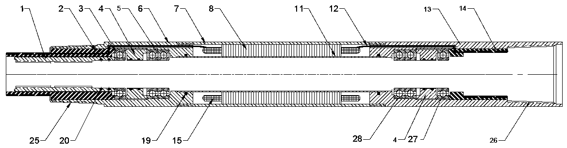 A motor for driving drilling tools downhole