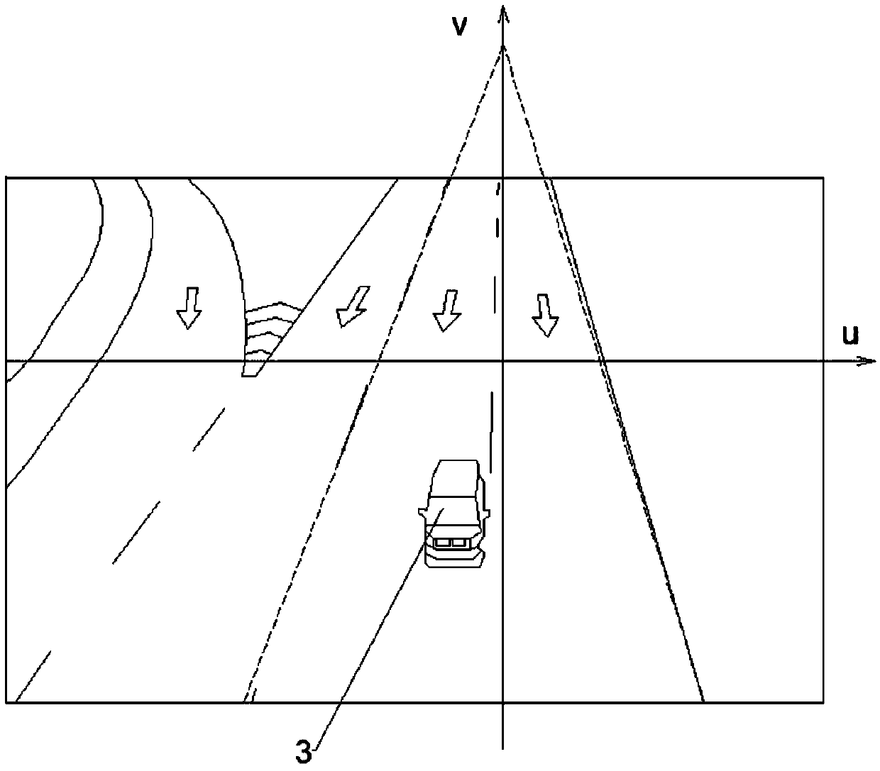 Vehicle speed real-time measurement method based on video processing
