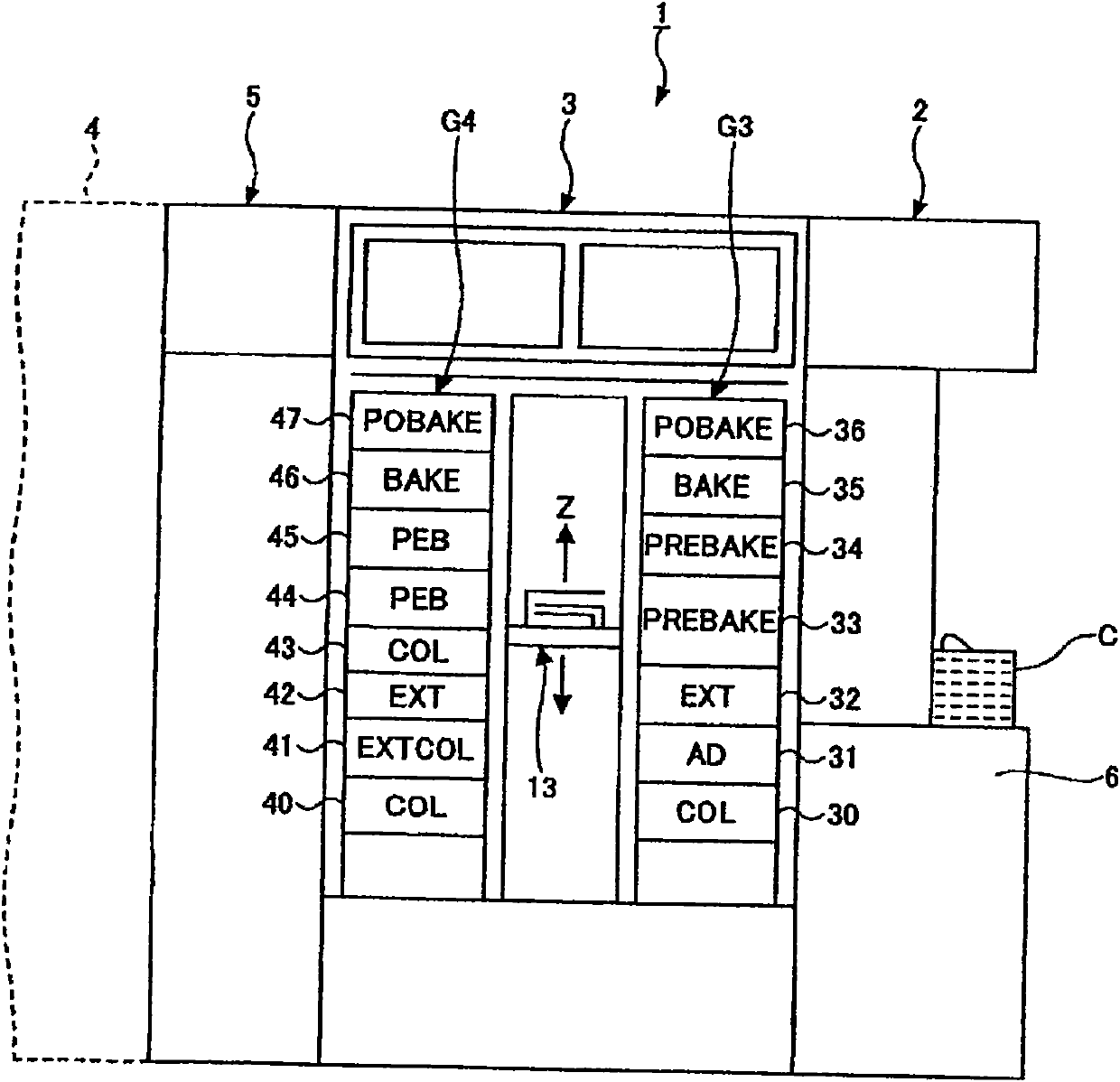 Resist coating and developing apparatus and method