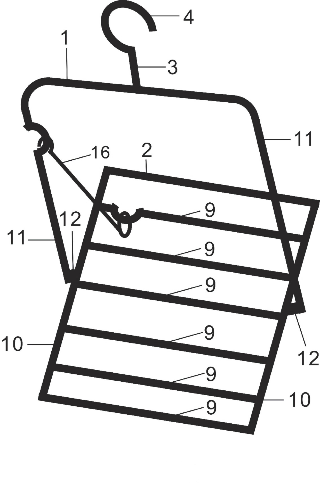 Clothes hanger with airing plate